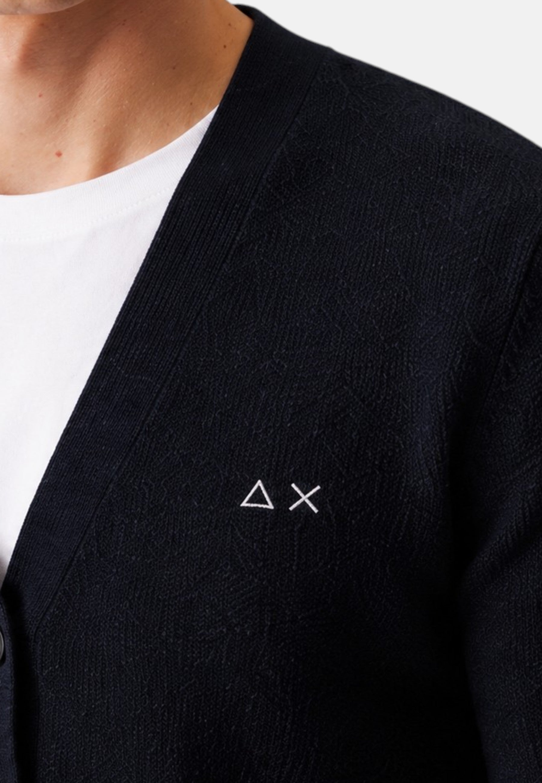 Cardigan in lana e cashmere Donna Sun68 Navy Blue