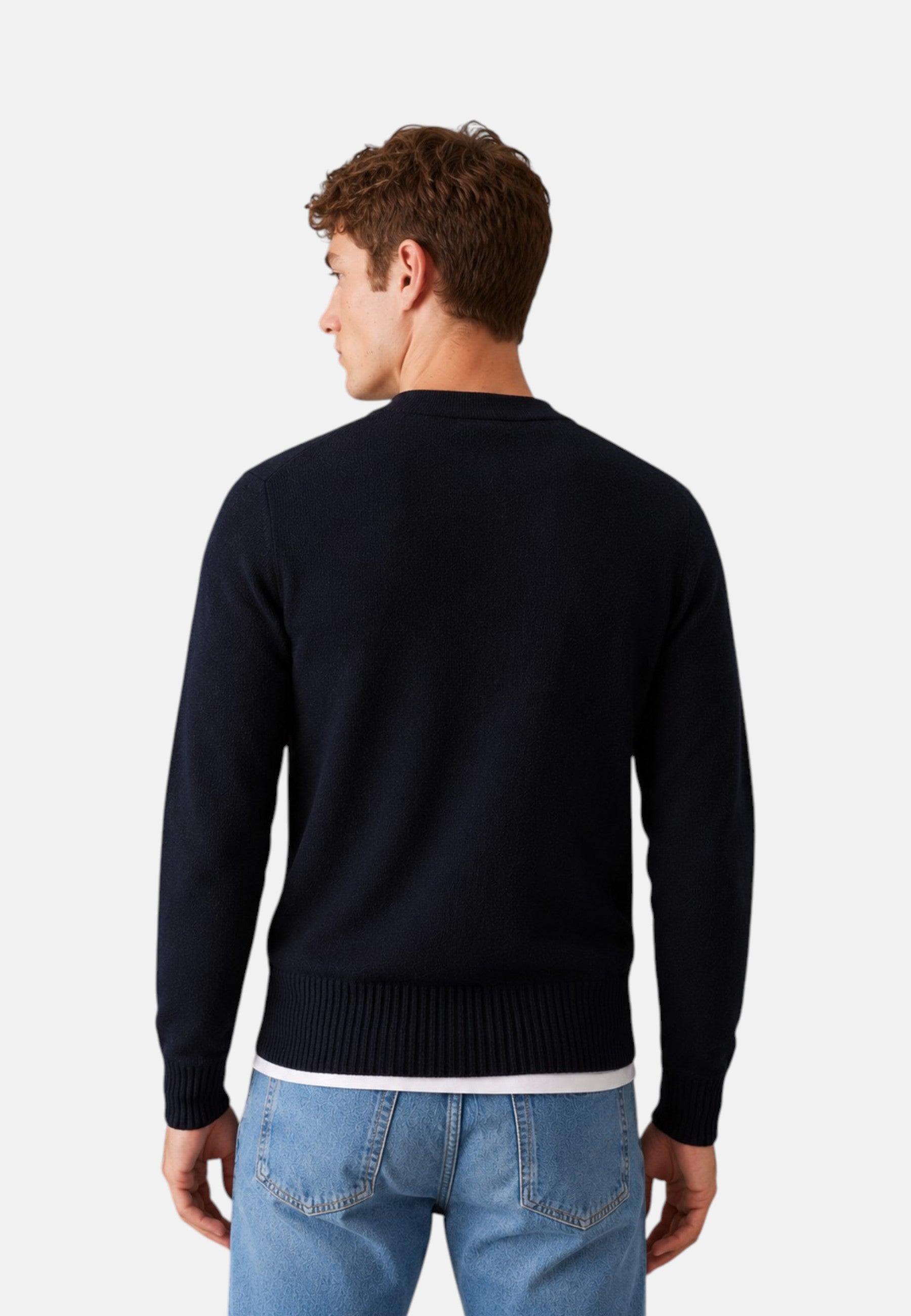 Cardigan in lana e cashmere Donna Sun68 Navy Blue