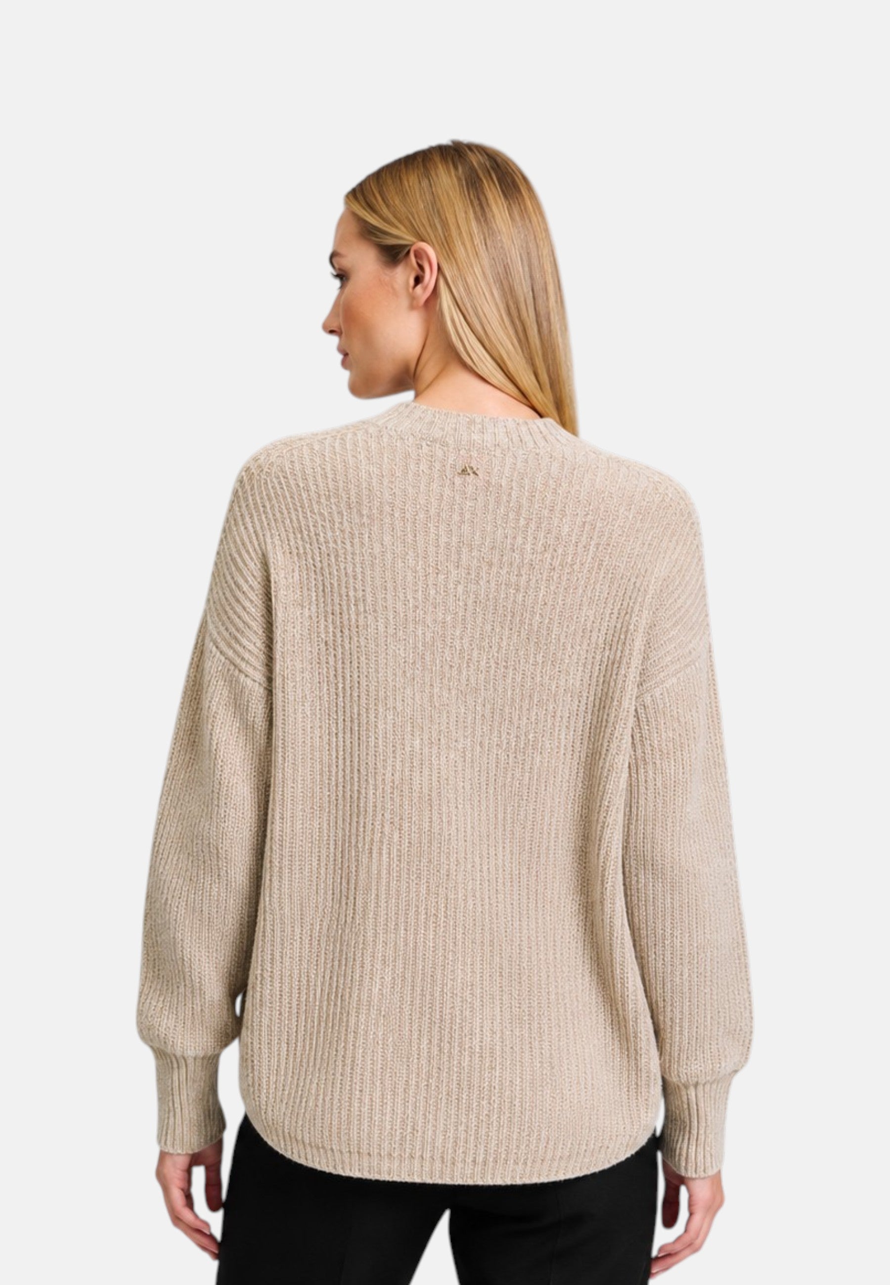 Maglione da Uomo in lana e alpaca a coste Sun68 Cammello