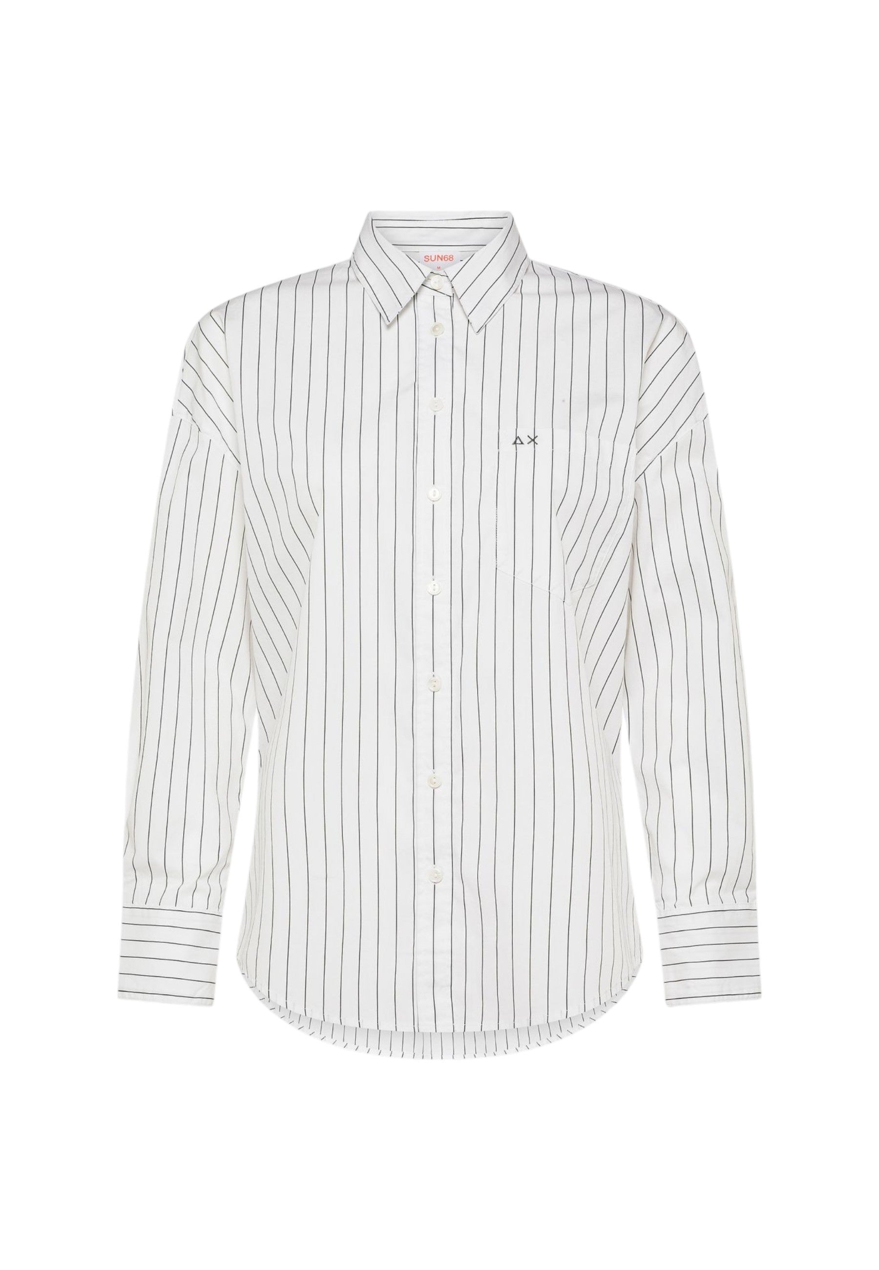 Felpa in cotone con zip da Donna con logo Frontale Bianco/grigio Scuro