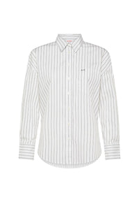 Camicia in cotone a righe Da Donna Sun68 Bianco/grigio Scuro