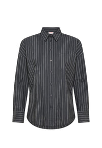 Camicia in cotone a righe Da Uomo Sun68 Grigio Scuro/bianco