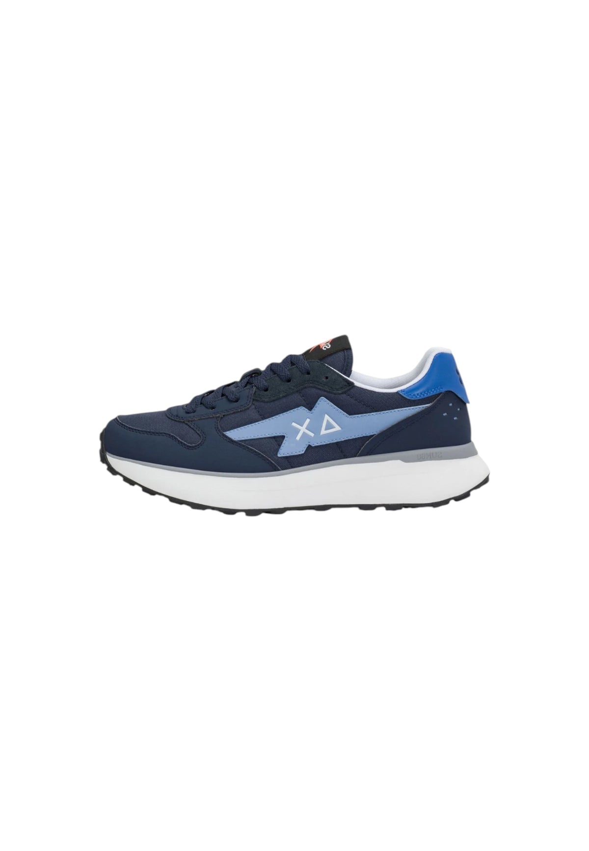 Sneaker Niki 4.0 Solid in nylon e PU grigio medio da uomo Sun68 Navy Blue