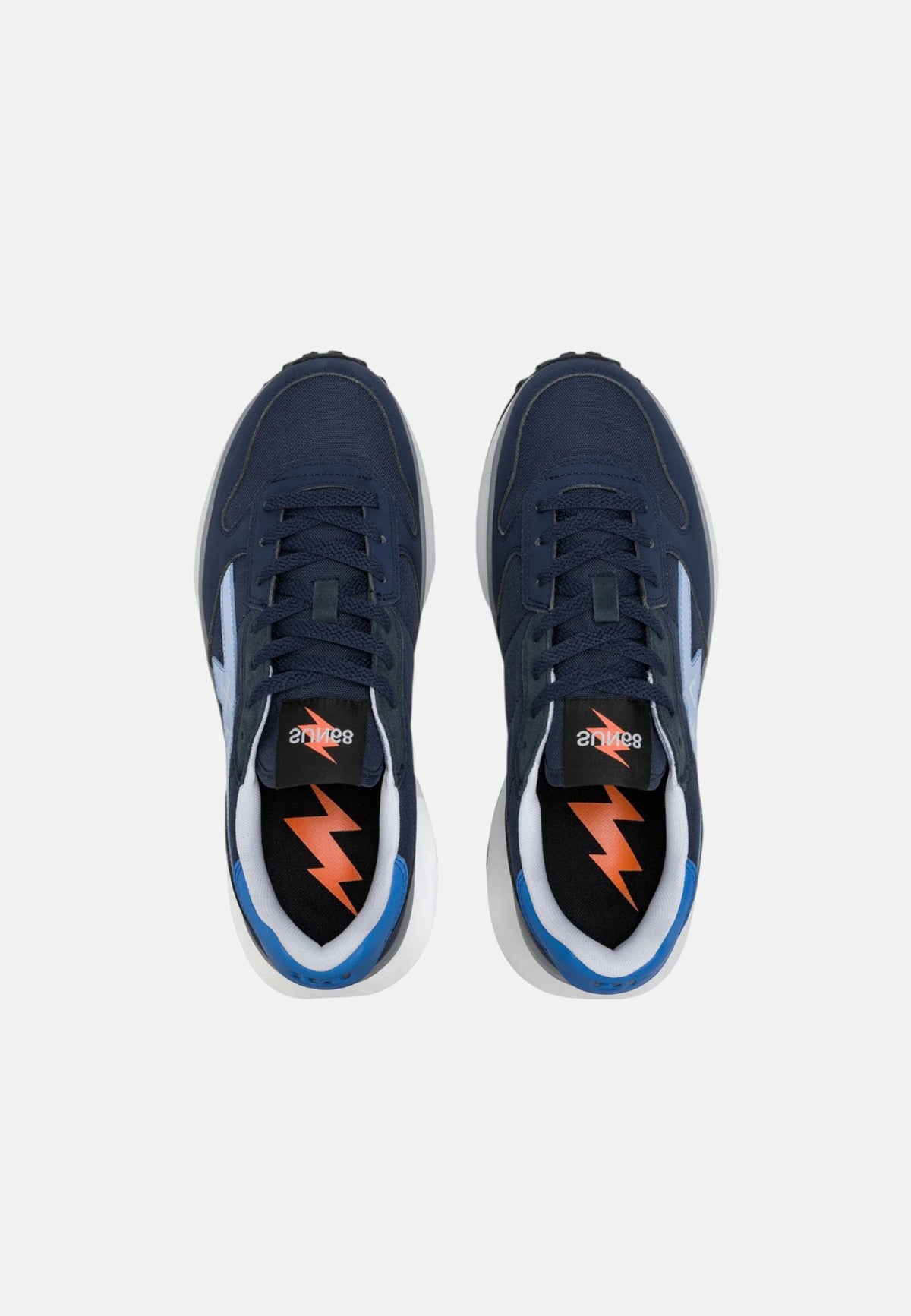 Sneaker Niki 4.0 Solid in nylon e PU grigio medio da uomo Sun68 Navy Blue