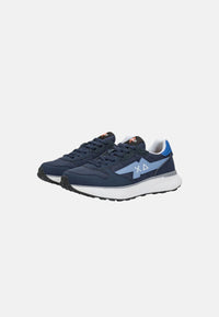 Sneaker Niki 4.0 Solid in nylon e PU grigio medio da uomo Sun68 Navy Blue