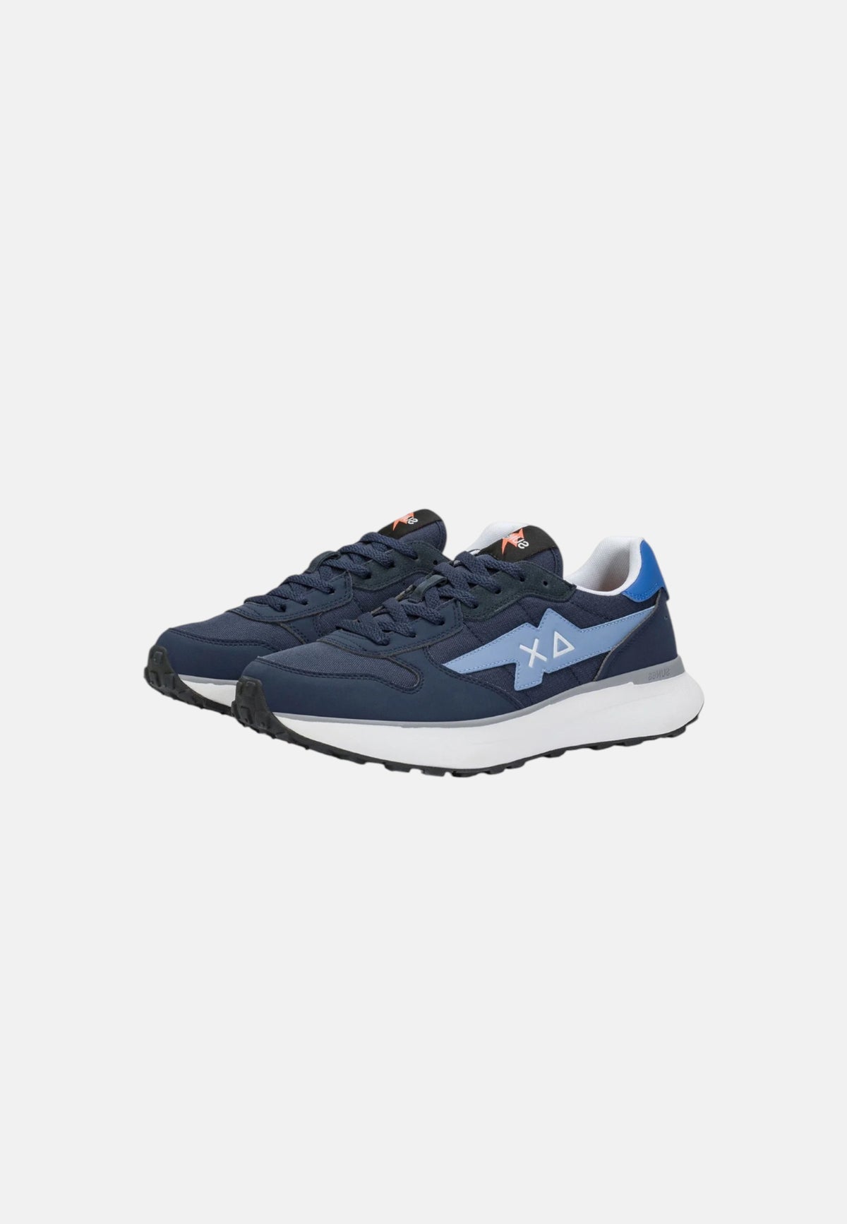 Sneaker Niki 4.0 Solid in nylon e PU grigio medio da uomo Sun68 Navy Blue