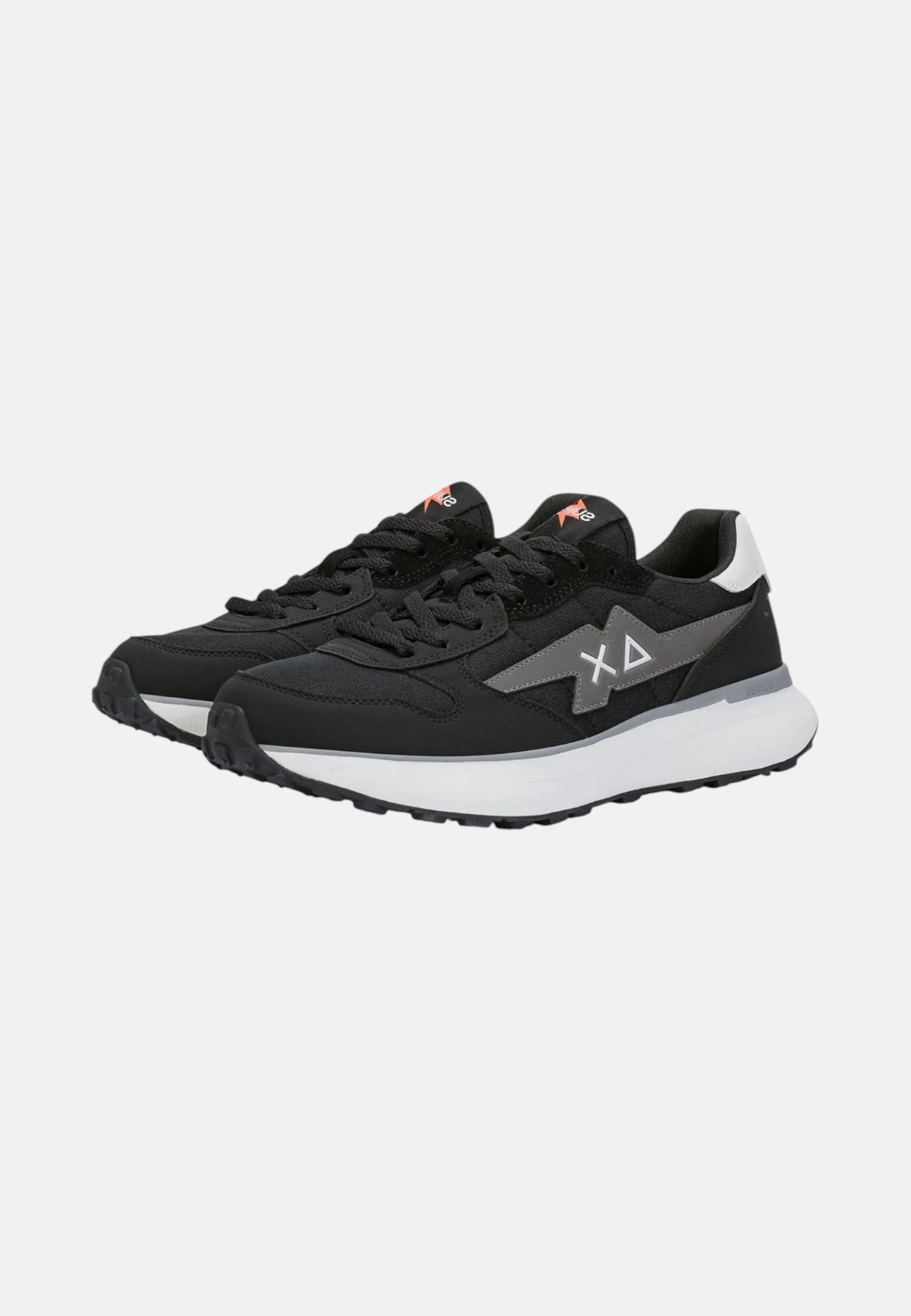 Sneaker Niki 4.0 Solid in nylon e PU grigio medio da uomo Sun68 Nero