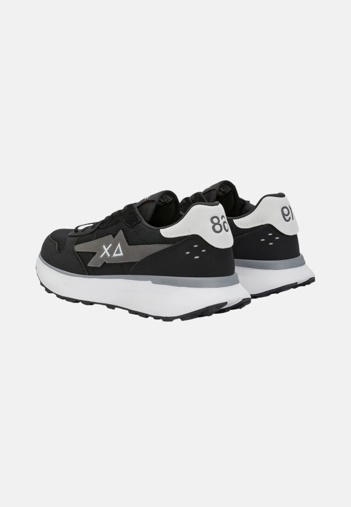 Sneaker Niki 4.0 Solid in nylon e PU grigio medio da uomo Sun68 Nero