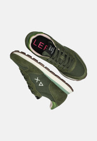 Sneaker Donna in suede e nylon Sun68 Militare Scuro