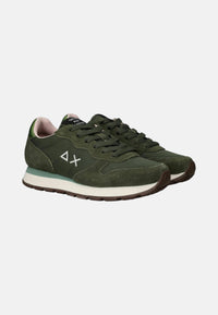 Sneaker Donna in suede e nylon Sun68 Militare Scuro