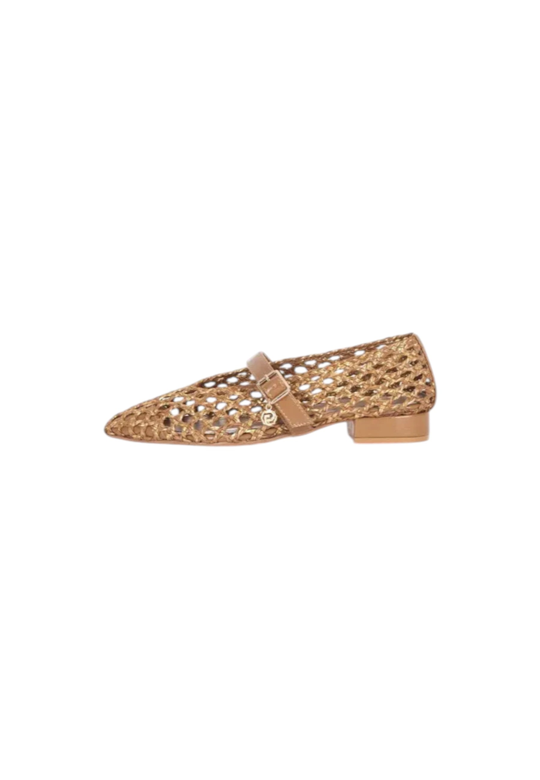 Ballerine Traforate In Pelle Gold&Gold Bronzo