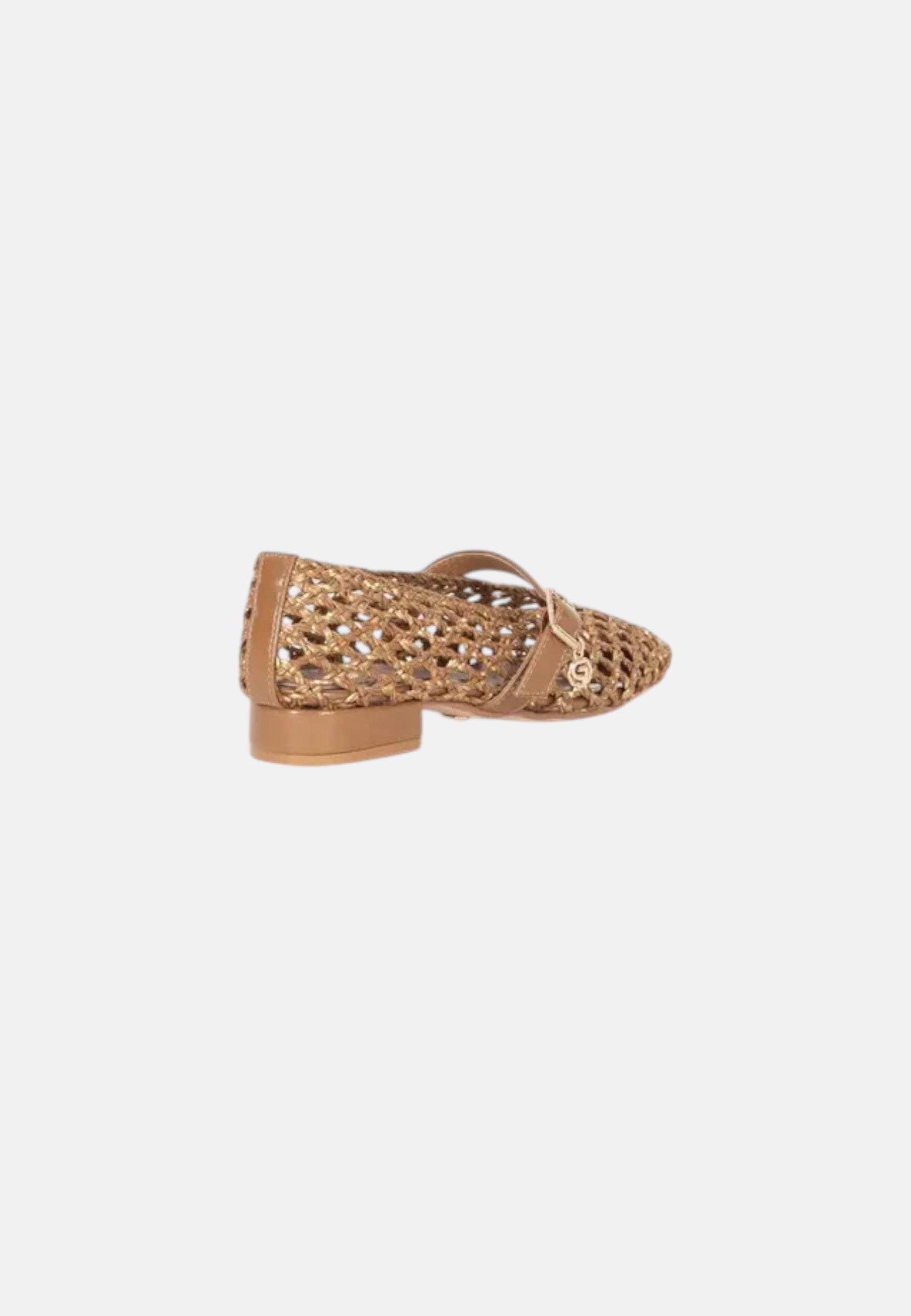 Ballerine Traforate In Pelle Gold&Gold Bronzo