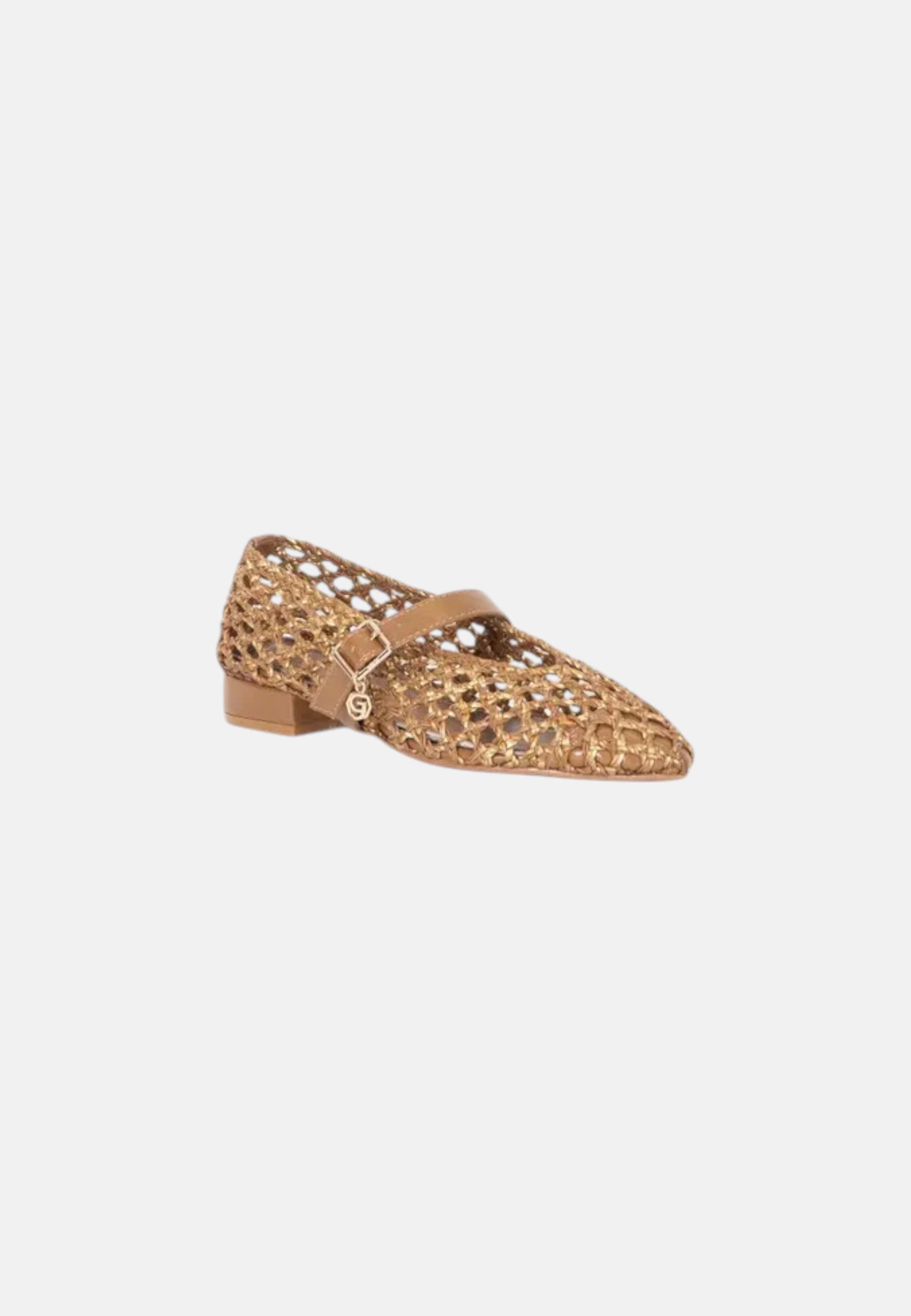 Ballerine Traforate In Pelle Gold&Gold Bronzo