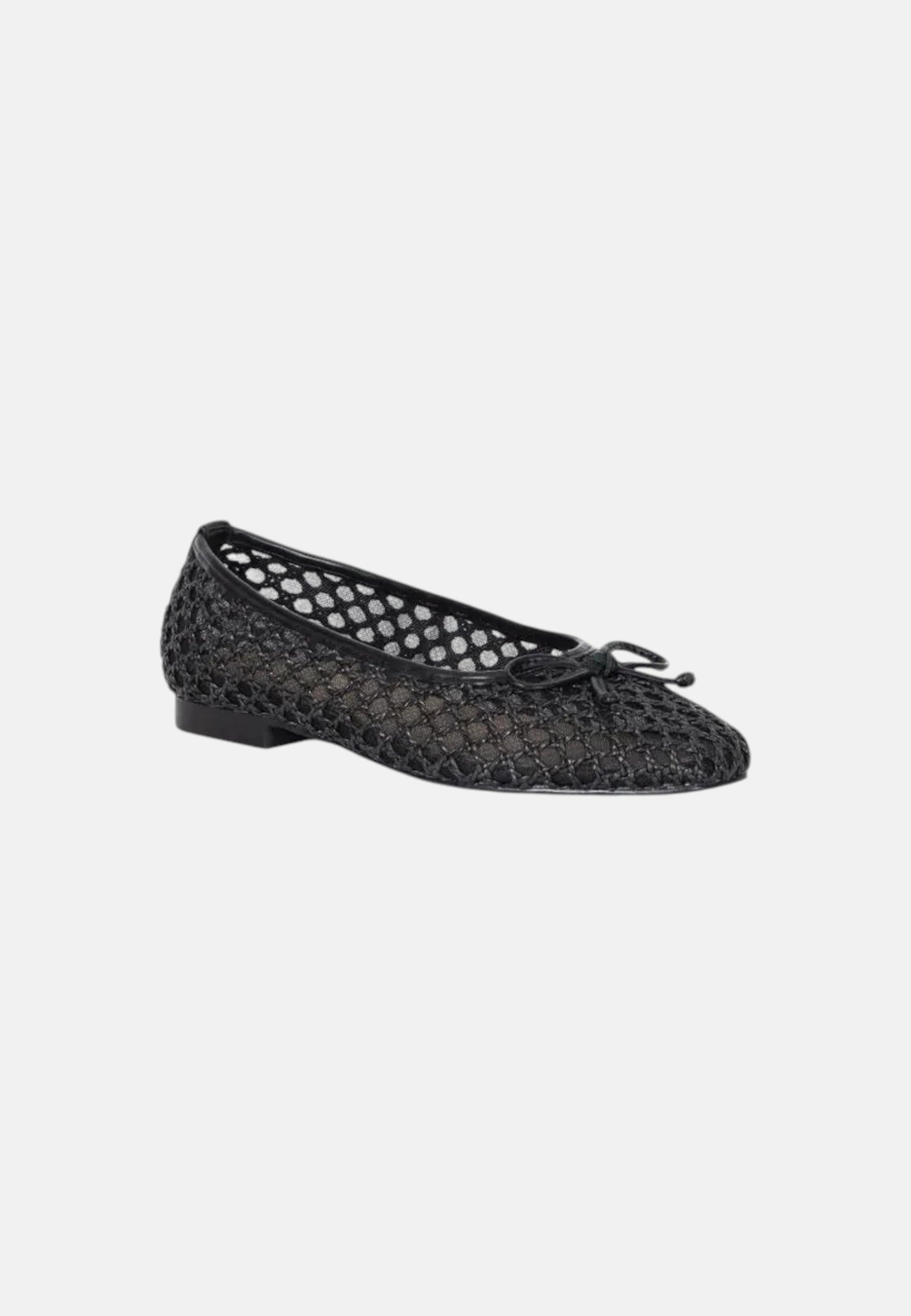 Ballerine Traforate con fiocco In Pelle Gold&Gold Nero