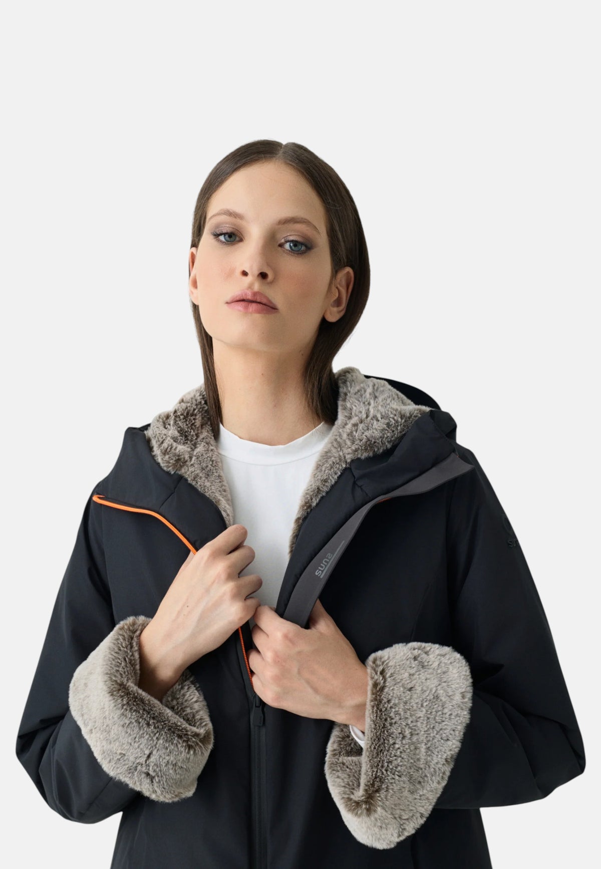 Giubbotto donna SUNS Marmolada Fur Black
