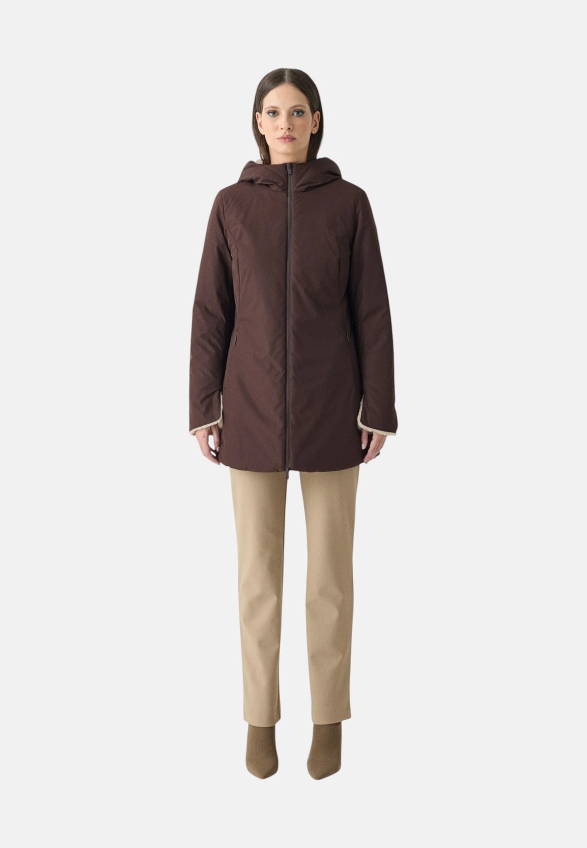 Giubbotto donna SUNS Marmolada Fur Brown