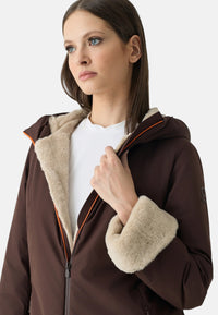 Giubbotto donna SUNS Marmolada Fur Brown