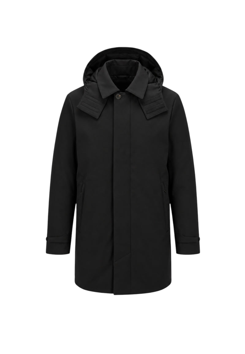 Giubbotto Lungo Anti vento Da Uomo Suns Black