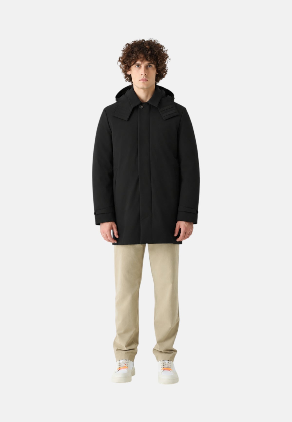 Giubbotto Lungo Anti vento Da Uomo Suns Black