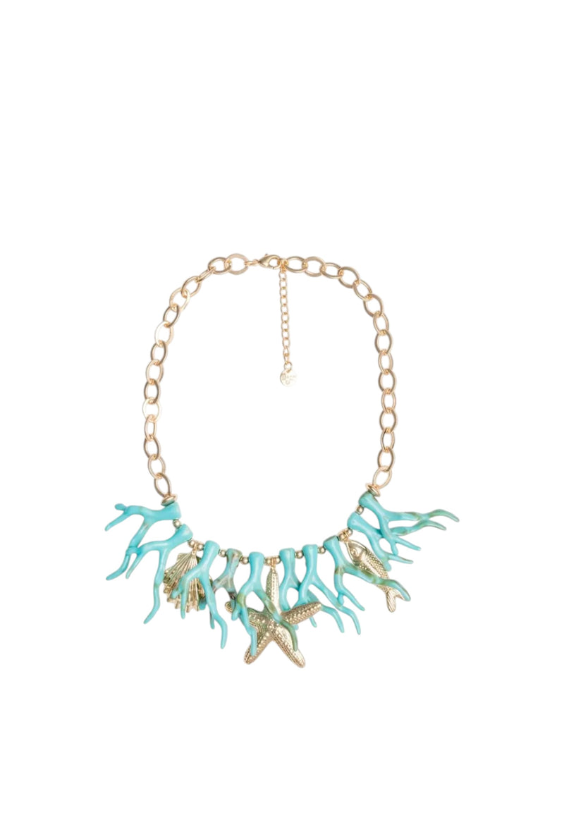 Collana Con stella marina Oro/Blu Oro/blu