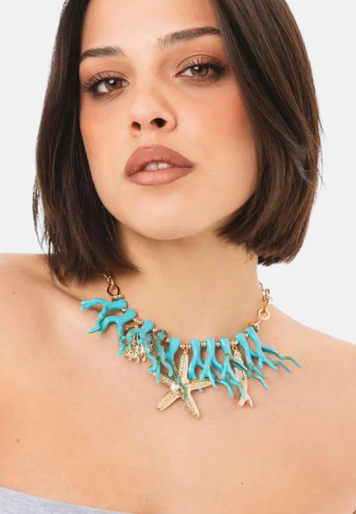 Collana Con stella marina Oro/Blu Oro/blu
