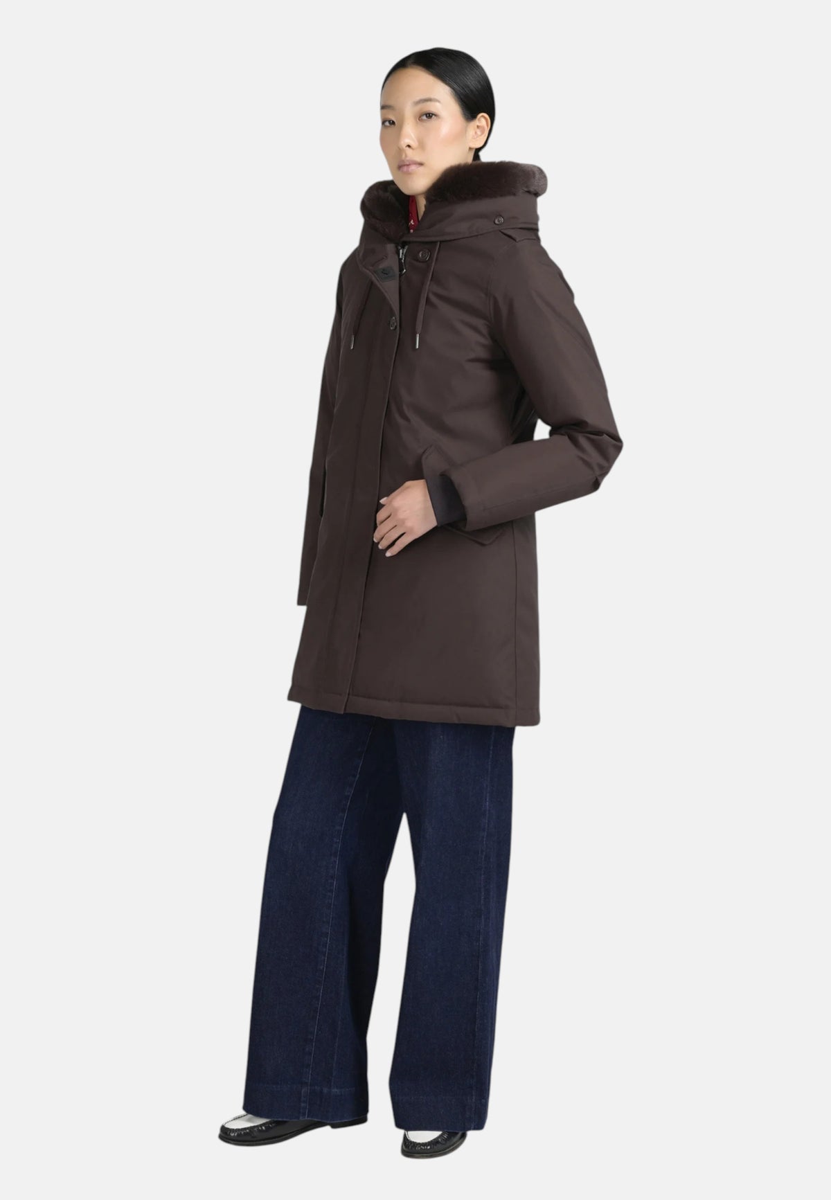 "Giubbotto "Parka Tech" Donna Donna Canadian Black/coffee"