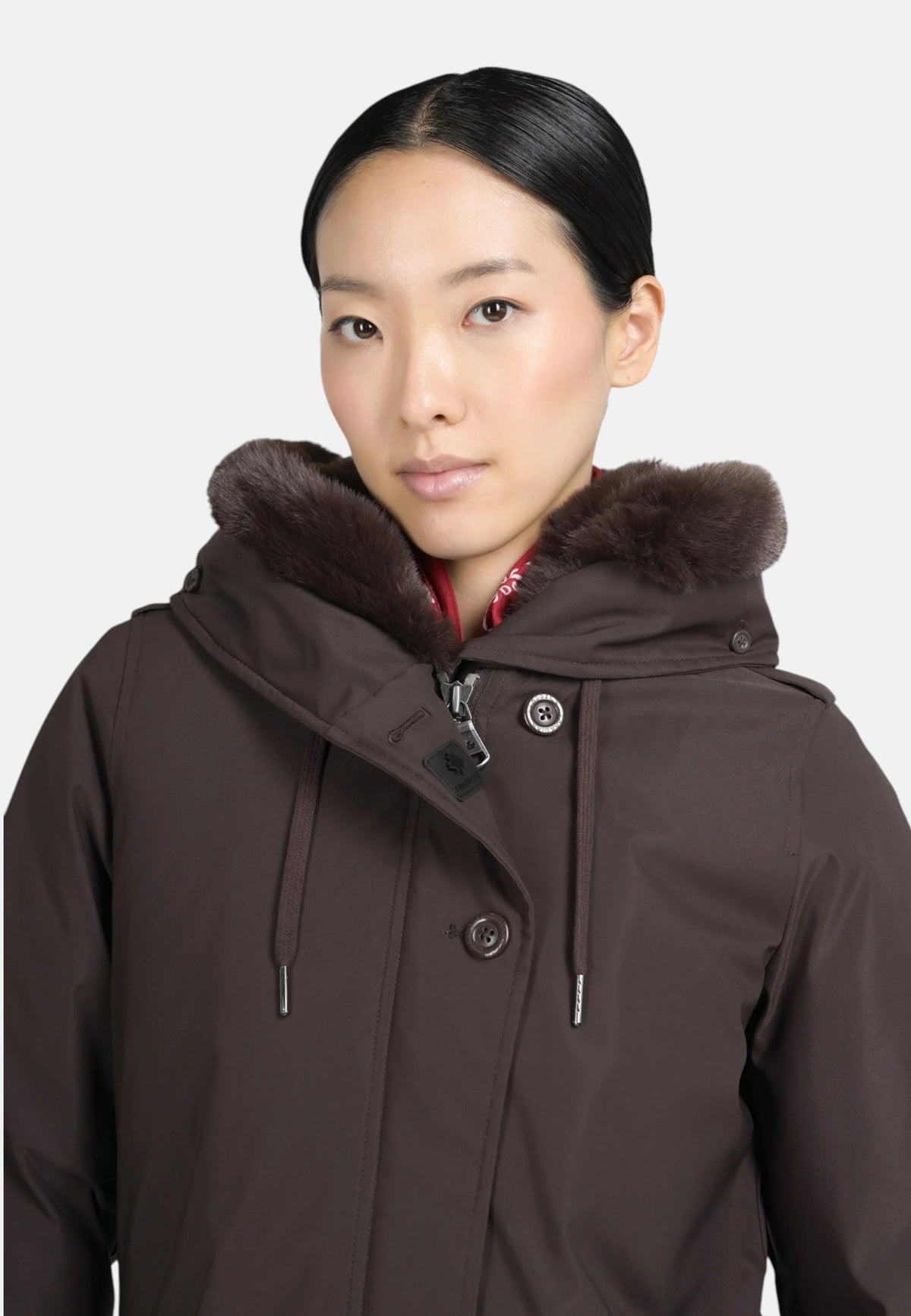 "Giubbotto "Parka Tech" Donna Donna Canadian Black/coffee"