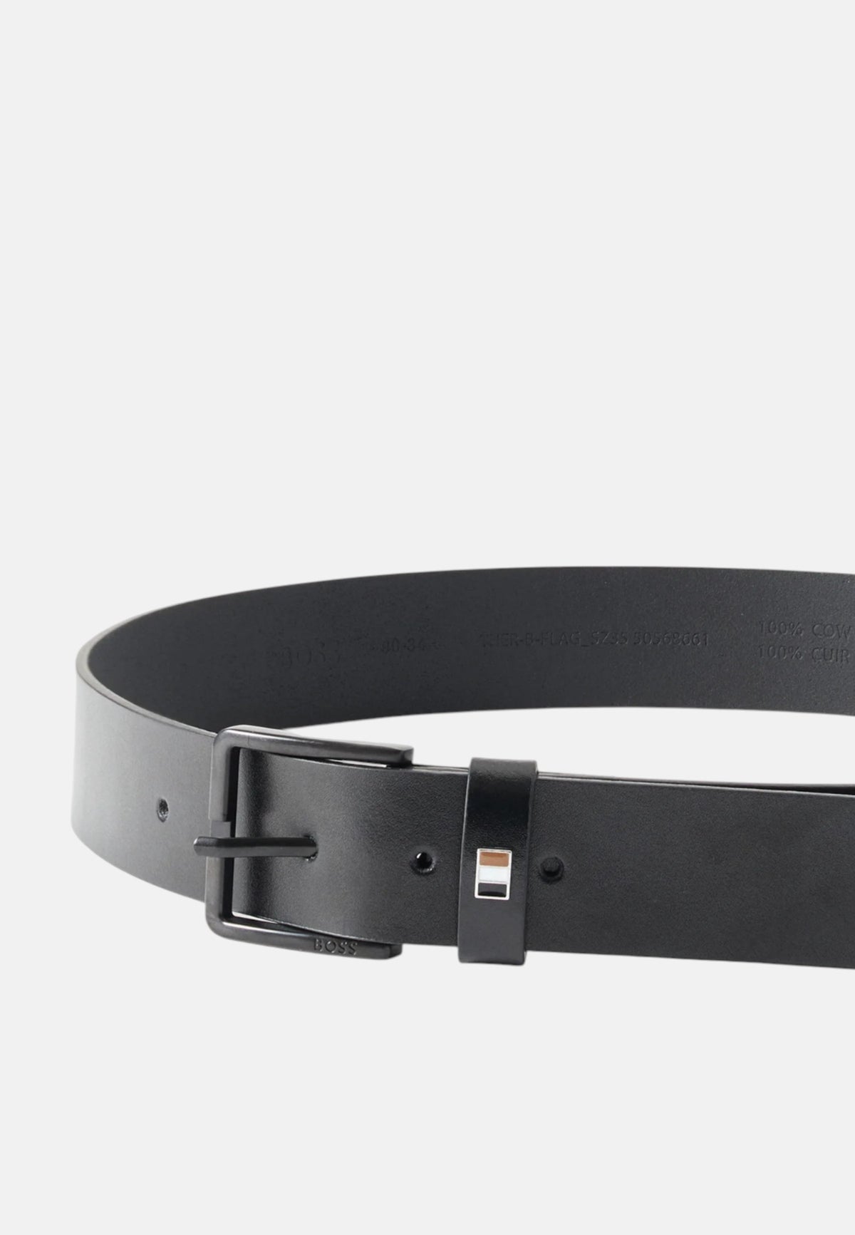 Cintura in pelle Uomo Boss Black