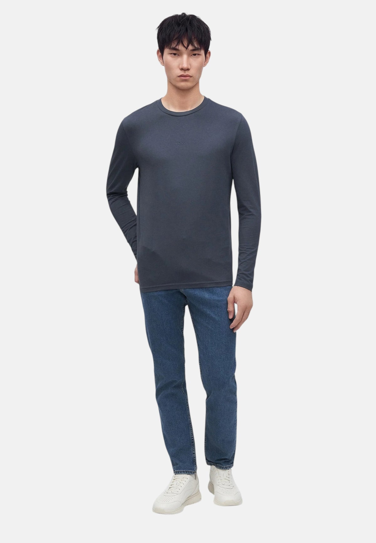 Boss Jeans fit affusolato in comodo denim elasticizzato Boss Bright Blue