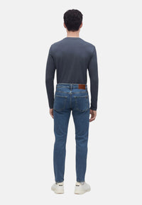 Boss Jeans fit affusolato in comodo denim elasticizzato Boss Bright Blue