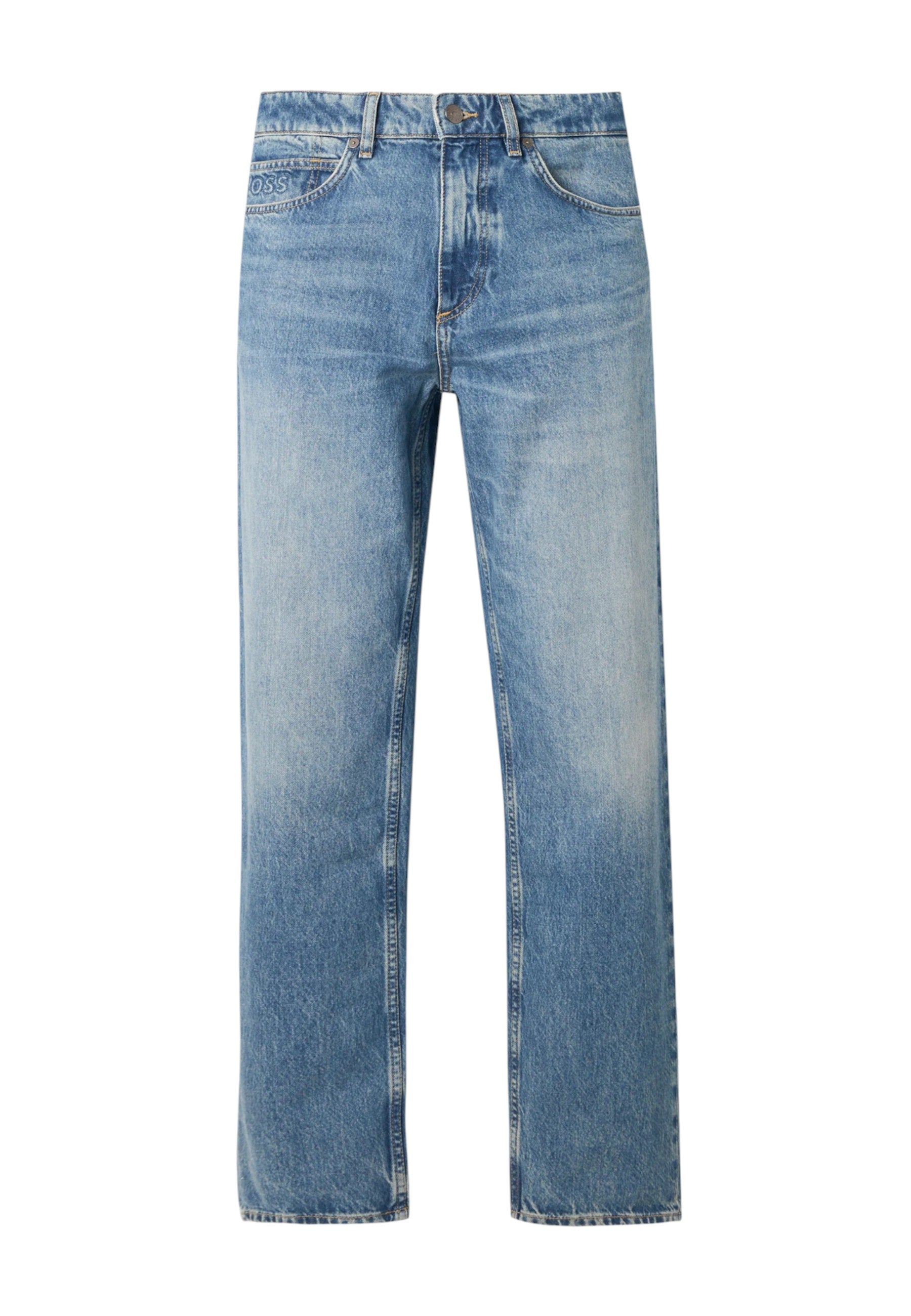 BOSS Jeans da Uomo Blu Regular Fit Turchese/aqua