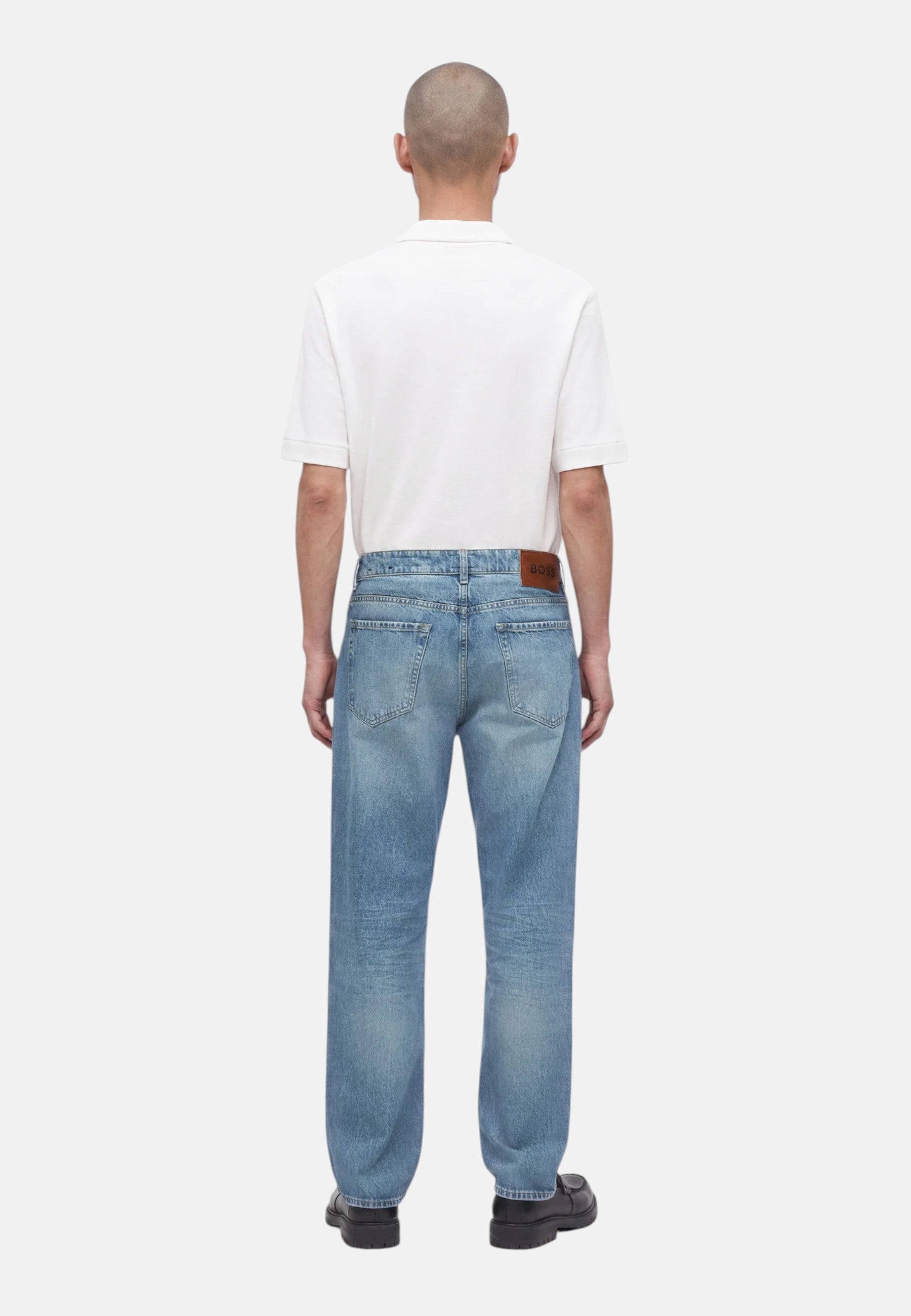 BOSS Jeans da Uomo Blu Regular Fit Turchese/aqua