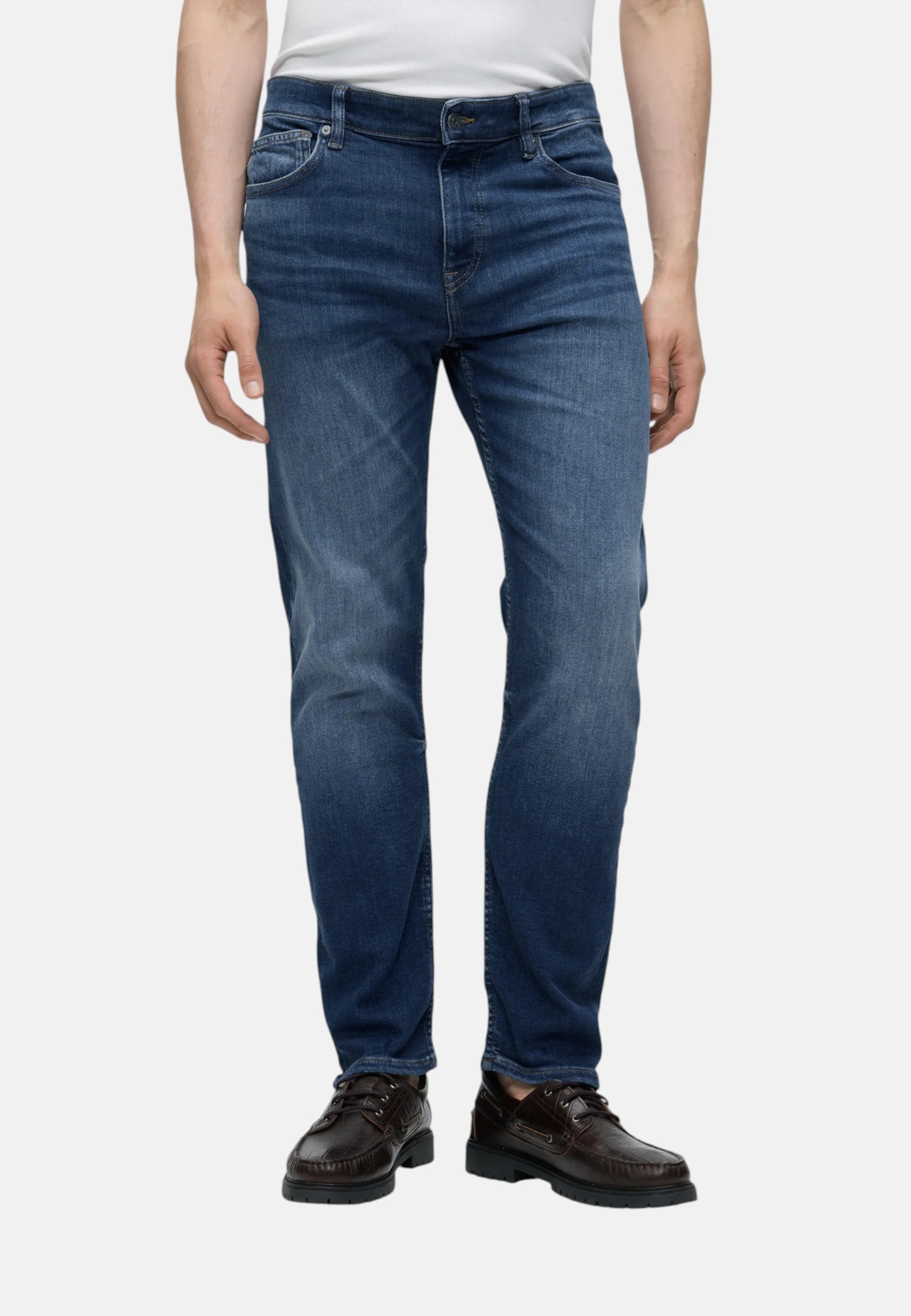 Boss Jeans da Uomo in comodo denim elasticizzato Boss Blue Navy