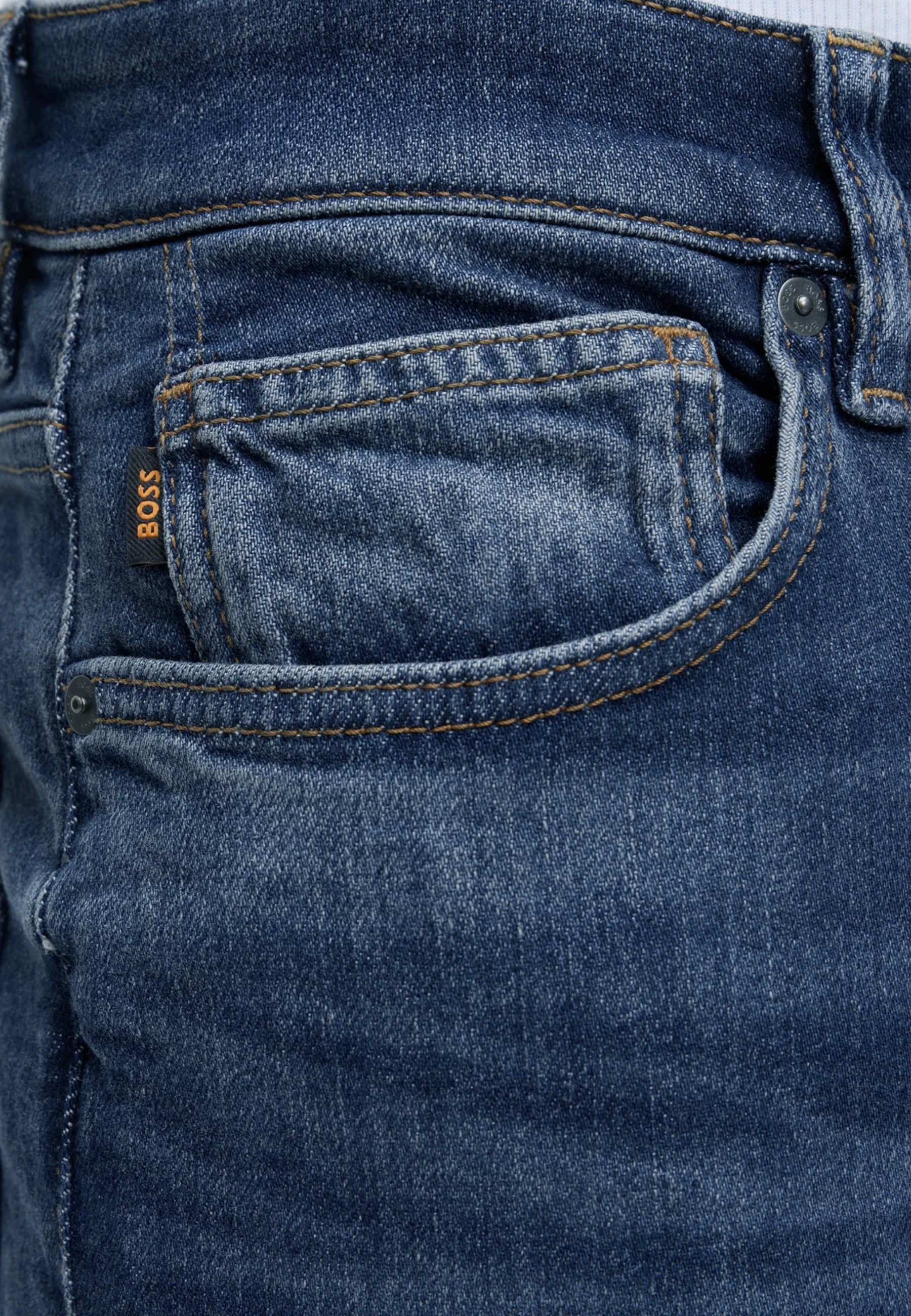 Boss Jeans da Uomo in comodo denim elasticizzato Boss Blue Navy