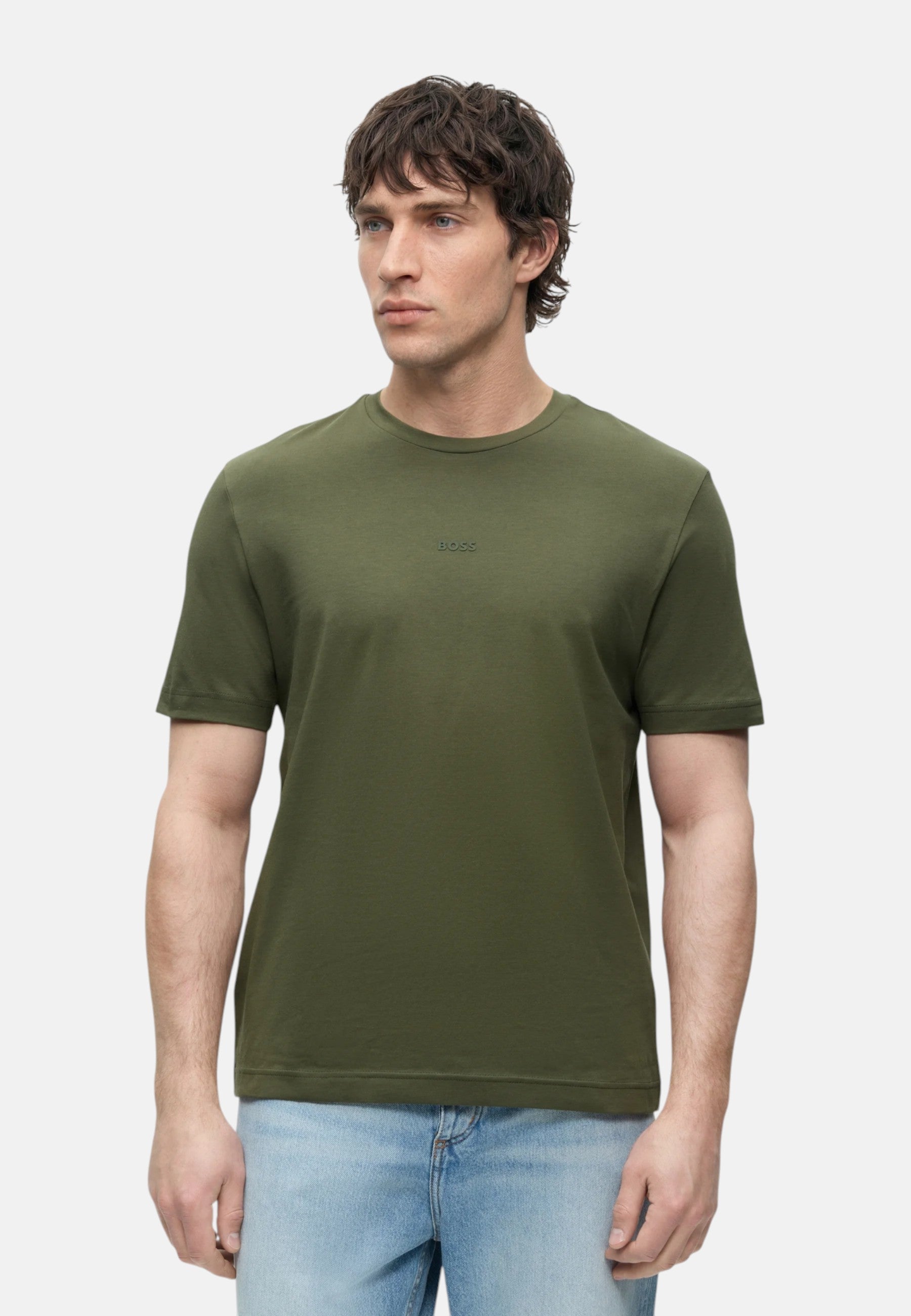 T-shirt relaxed fit con logo stampato a strati Bright Green