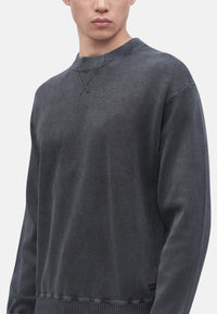 Boss Maglione da Uomo in misto cotone con lavorazione a coste Dark Blue