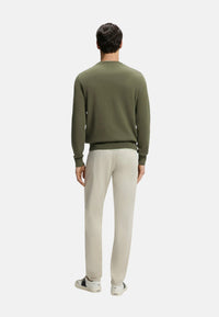 Boss Maglione in misto cotone con patch con logo Bright Green