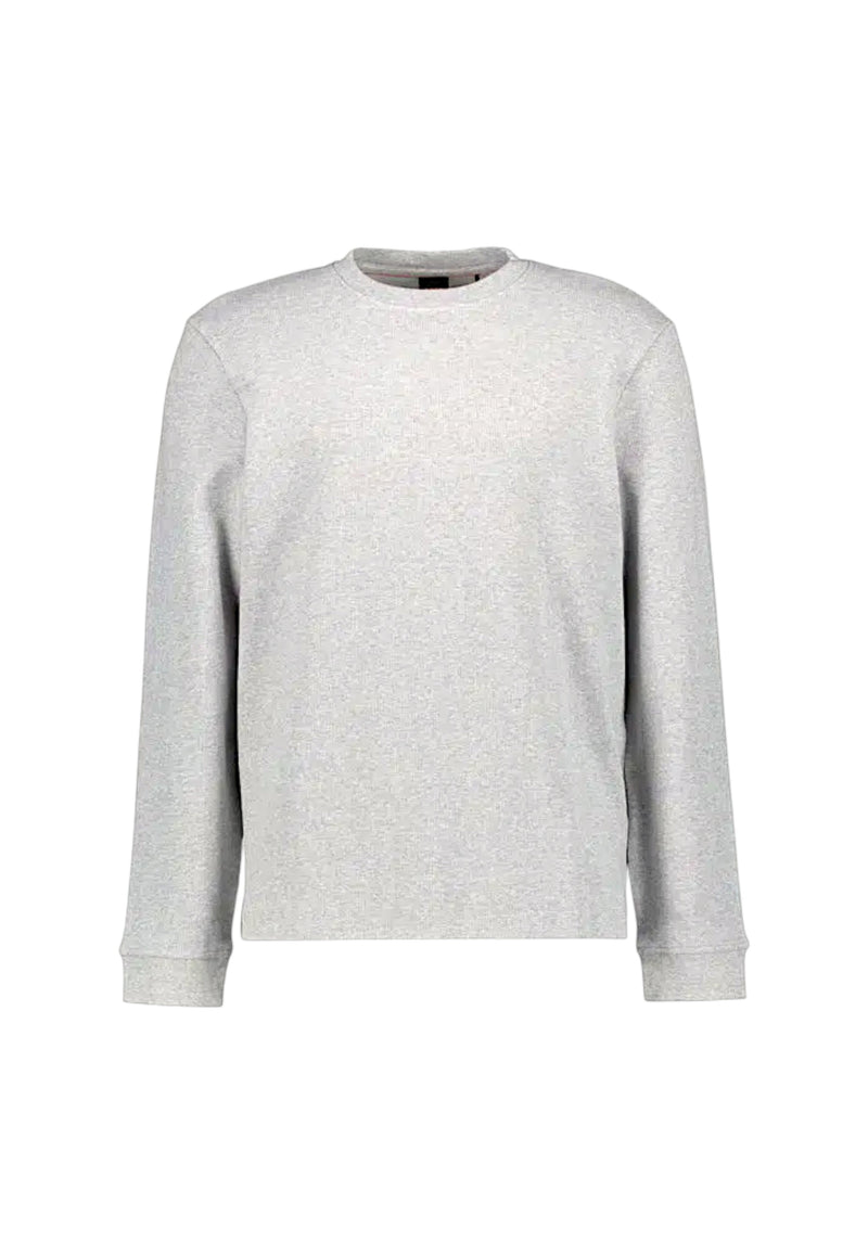 Maglione Boss da Uomo in cotone Open Grey