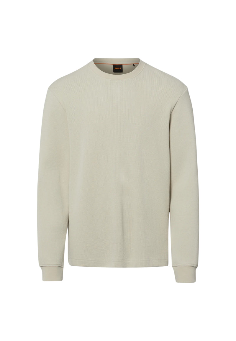 Maglione Boss da Uomo in cotone Light Beige