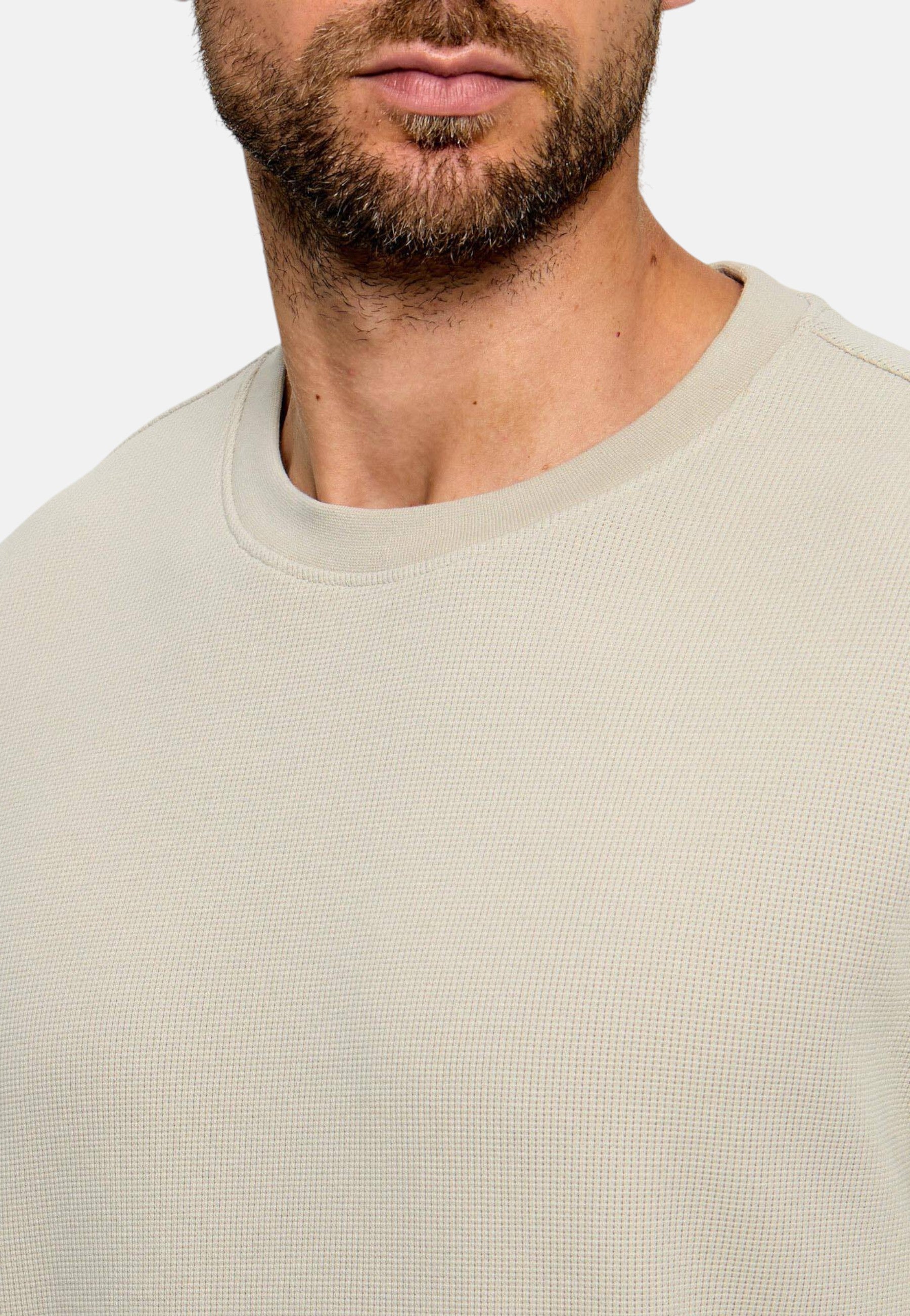 Maglione Boss da Uomo in cotone Light Beige