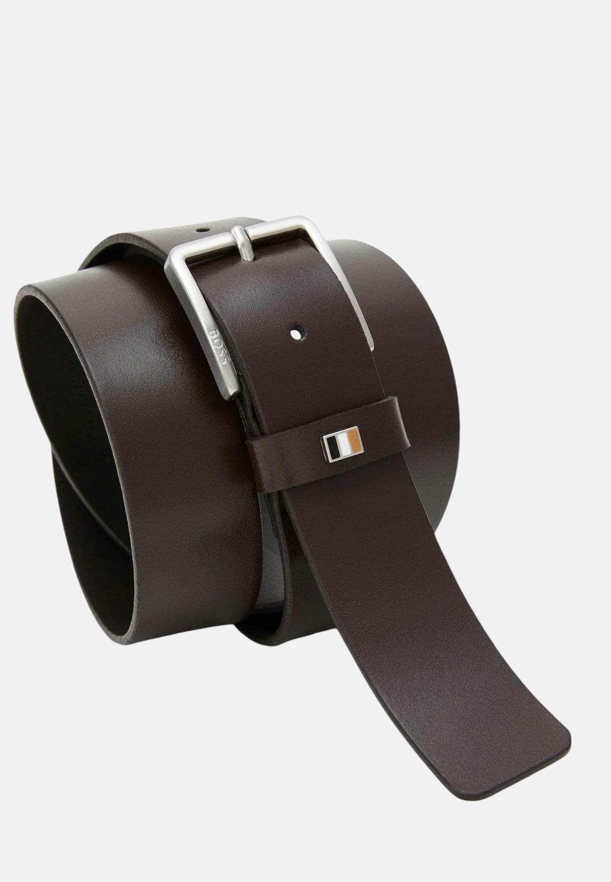 Cintura da Uomo BOSS larga 3,5 cm Dark Brown
