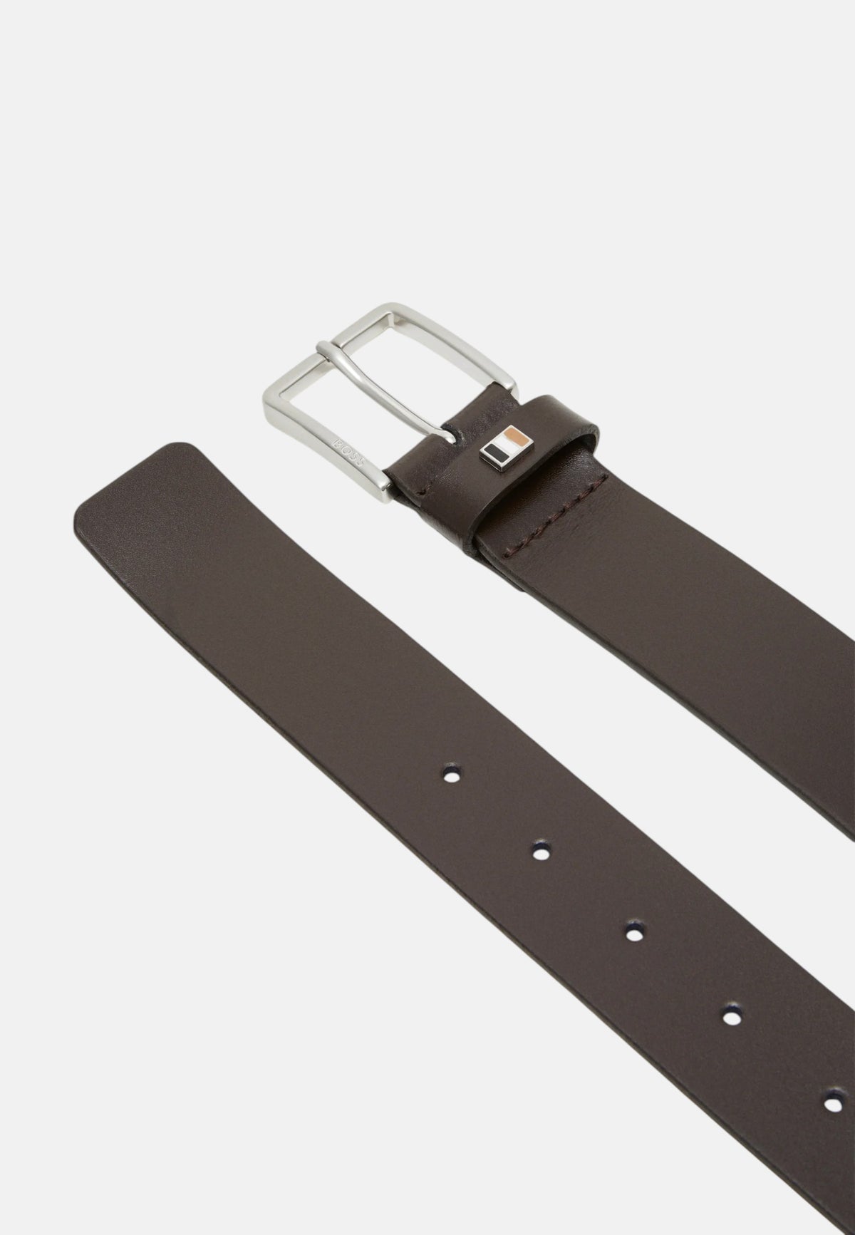 Cintura da Uomo BOSS larga 3,5 cm Dark Brown