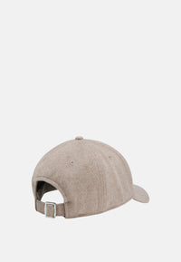 Cappello Baseball da Uomo in misto lana e seta con logo in metallo BOSS Open Brown
