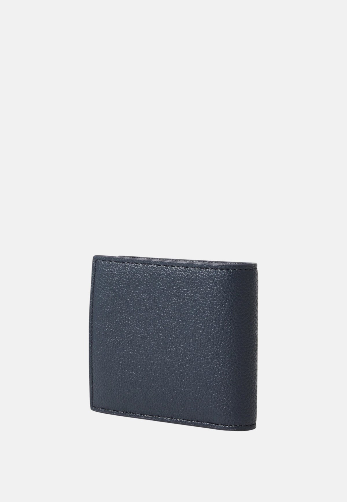 Portafoglio in similpelle martellata con finiture a righe tipiche del marchio Uomo Boss Open Blue