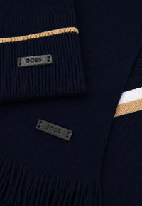 Set Sciarpa e Cappello Uomo Boss Dark Blue