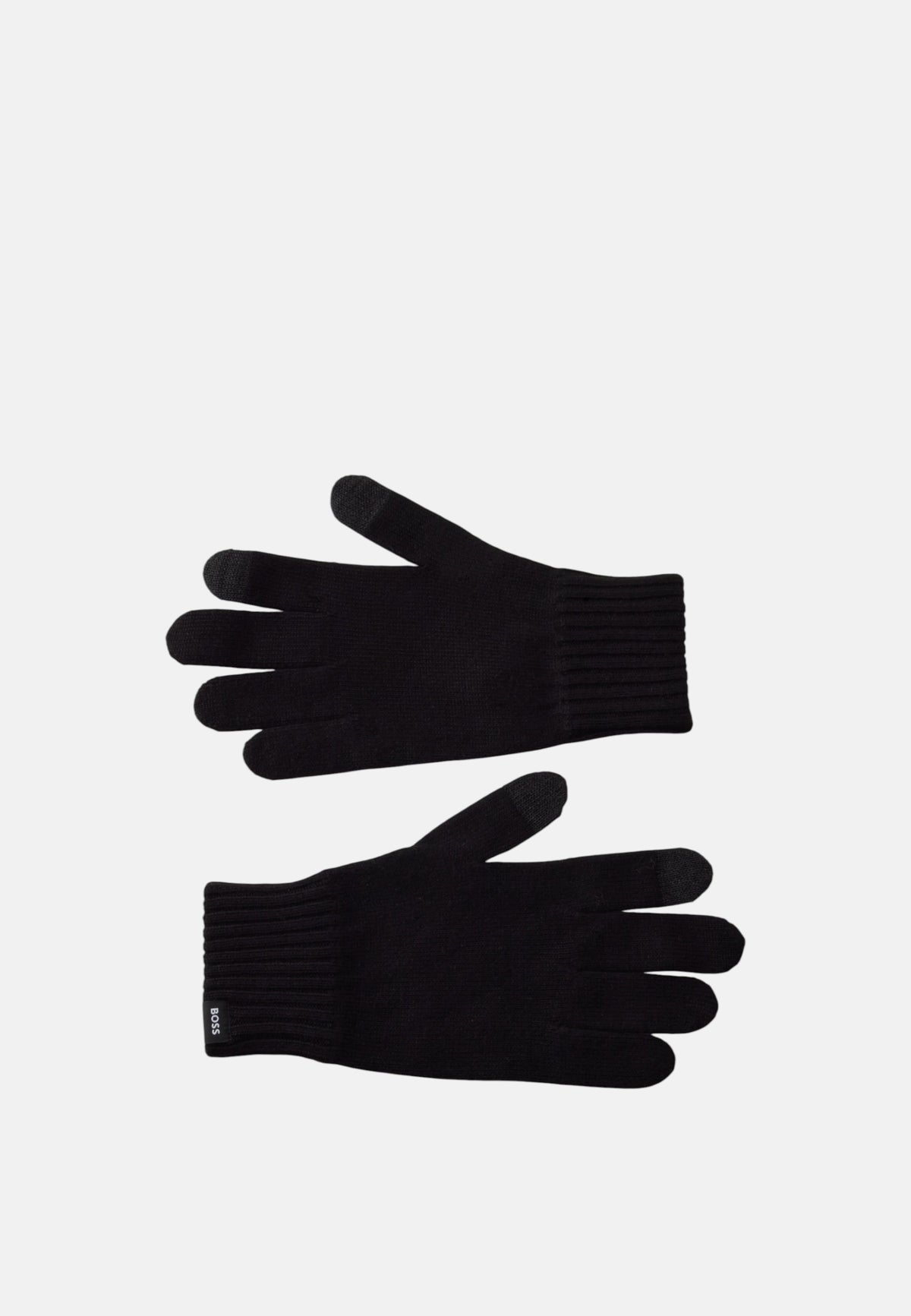Guanti in Lana da Uomo Boss Black
