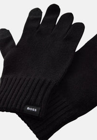 Guanti in Lana da Uomo Boss Black