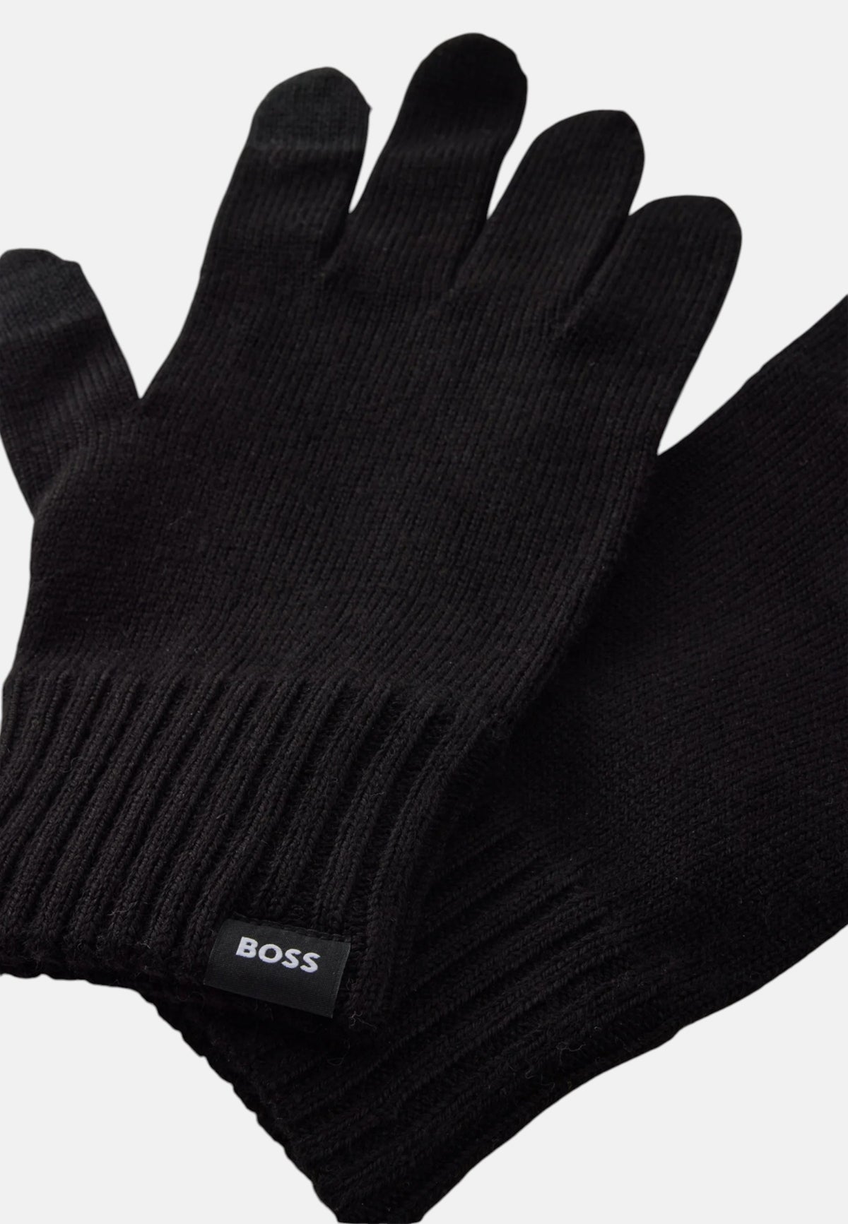 Guanti in Lana da Uomo Boss Black