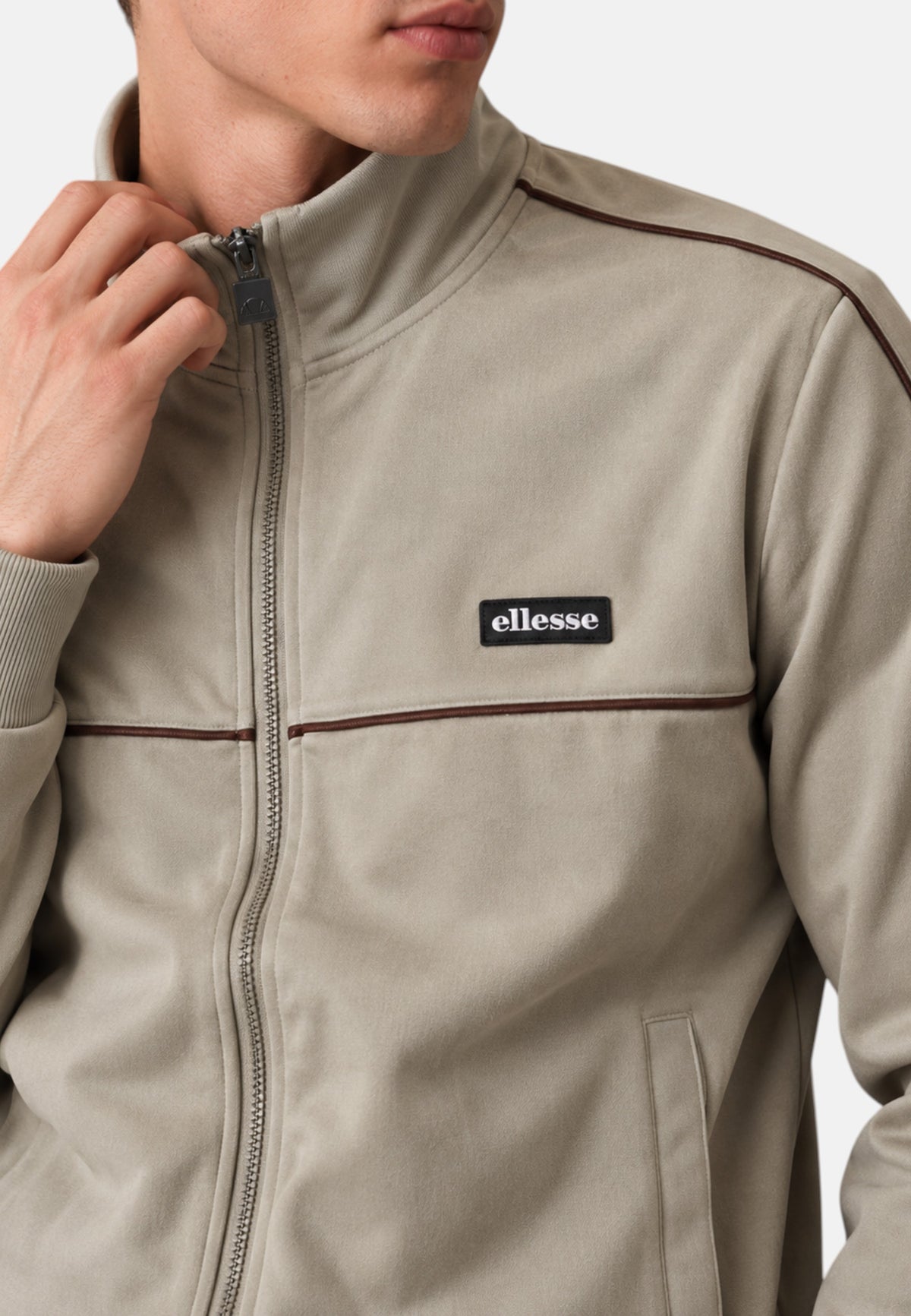 Felpa chiusa con zip da Uomo ELLESSE Abbey Stone