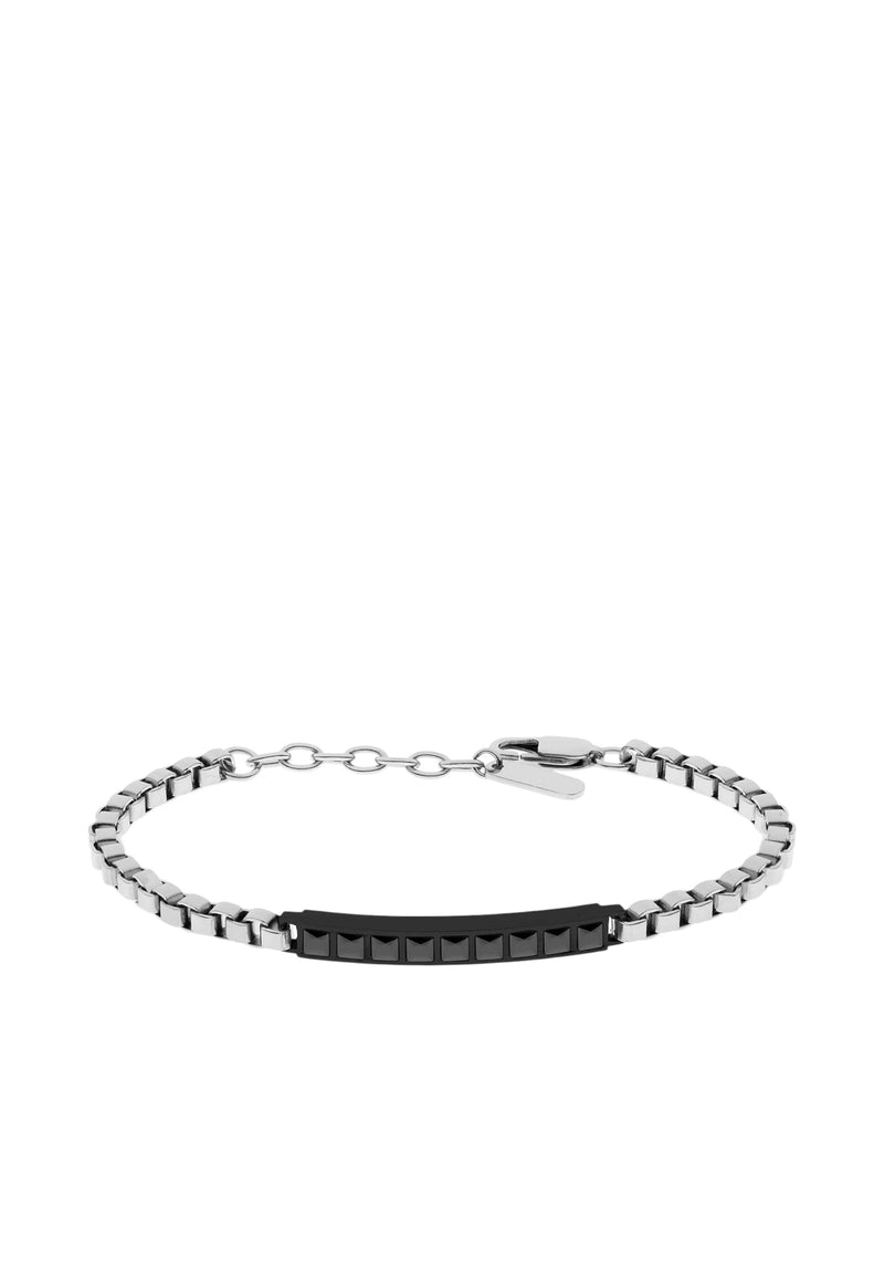 Bracciale in Acciaio inossidabile Uomo Liu Jo Silver/nero